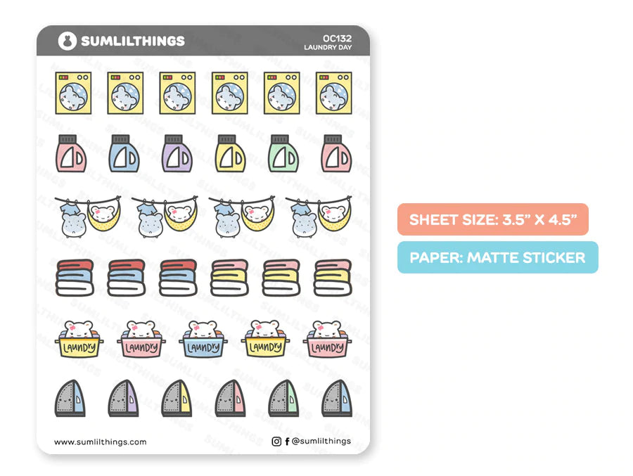 Laundry Day Stickers