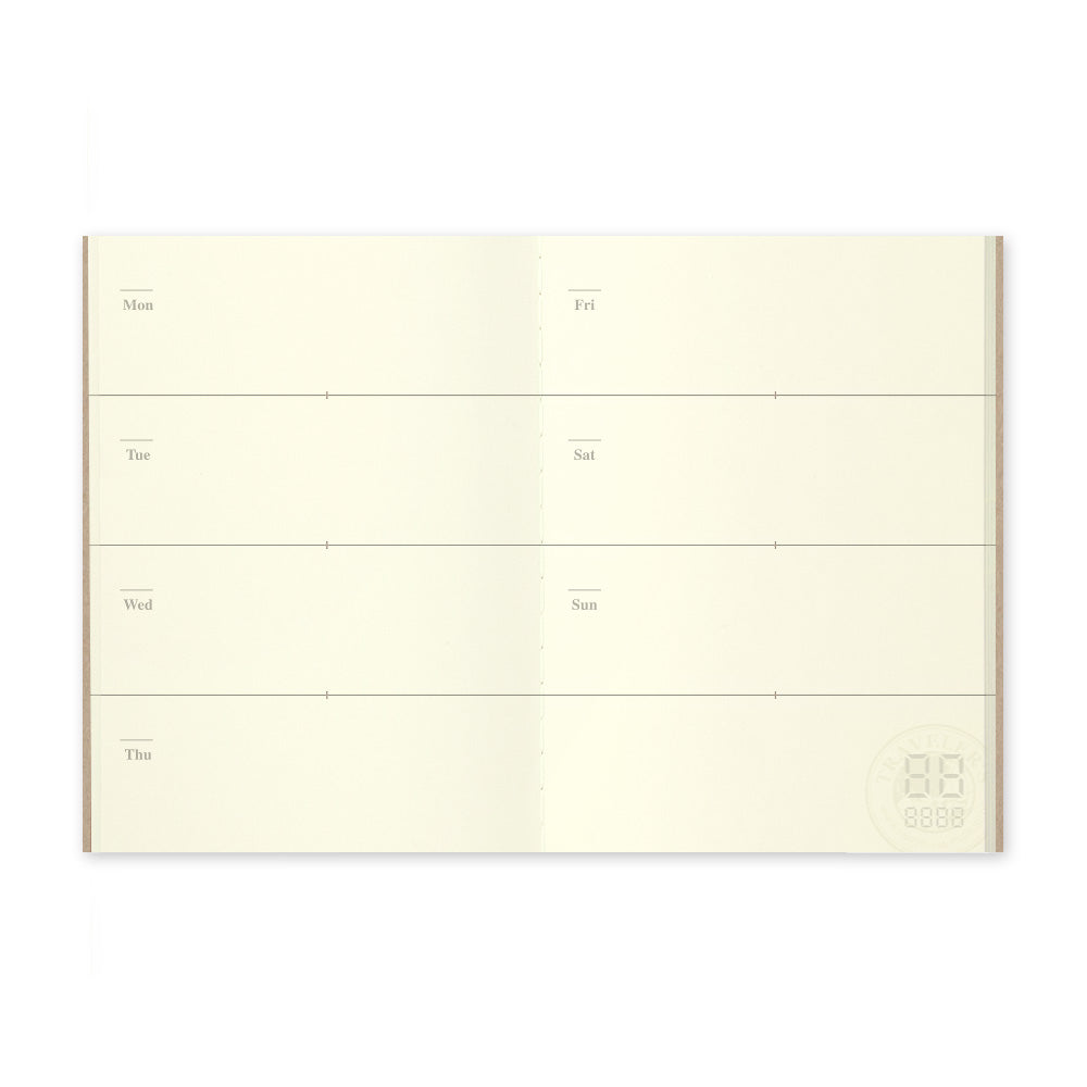 TRAVELER'S notebook Refill (Passport size) Free diary (Weekly) 007