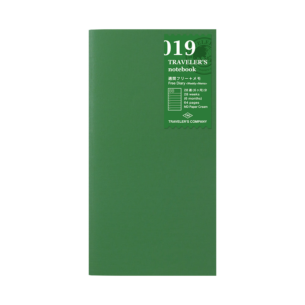 TRAVELER'S notebook Refill Free Diary Weekly + Grid Notebook 019