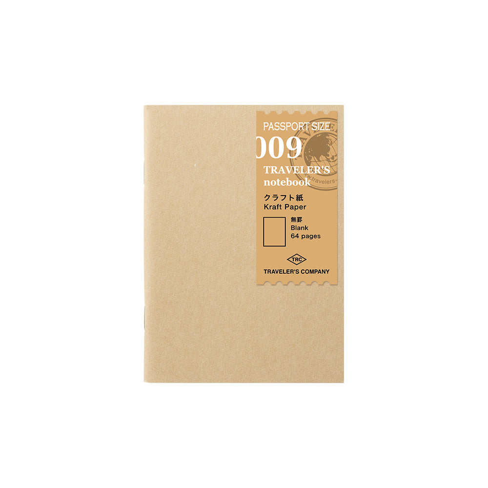 TRAVELER'S notebook Refill (Passport Size) Kraft Paper Notebook 009