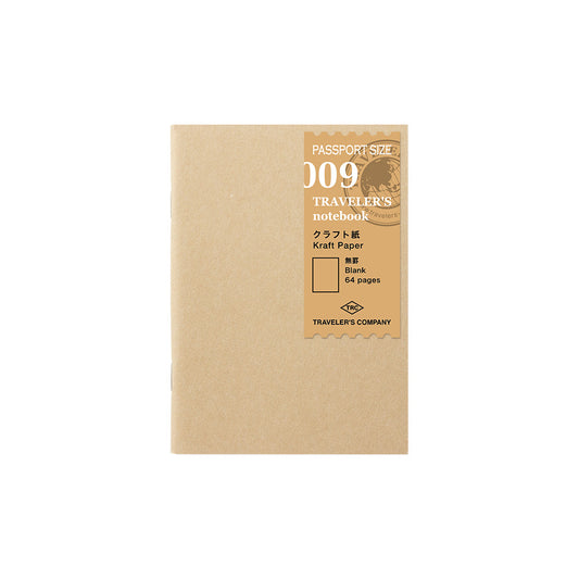 TRAVELER'S notebook Refill (Passport Size) Kraft Paper Notebook 009