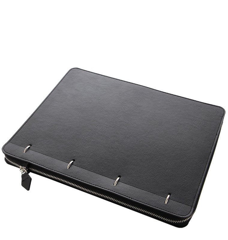 Clipbook Classic Monochrome A4 Zip Notebook Black In stock