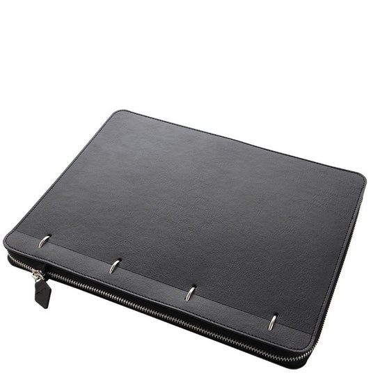 Clipbook Classic Monochrome A4 Zip Notebook Black In stock