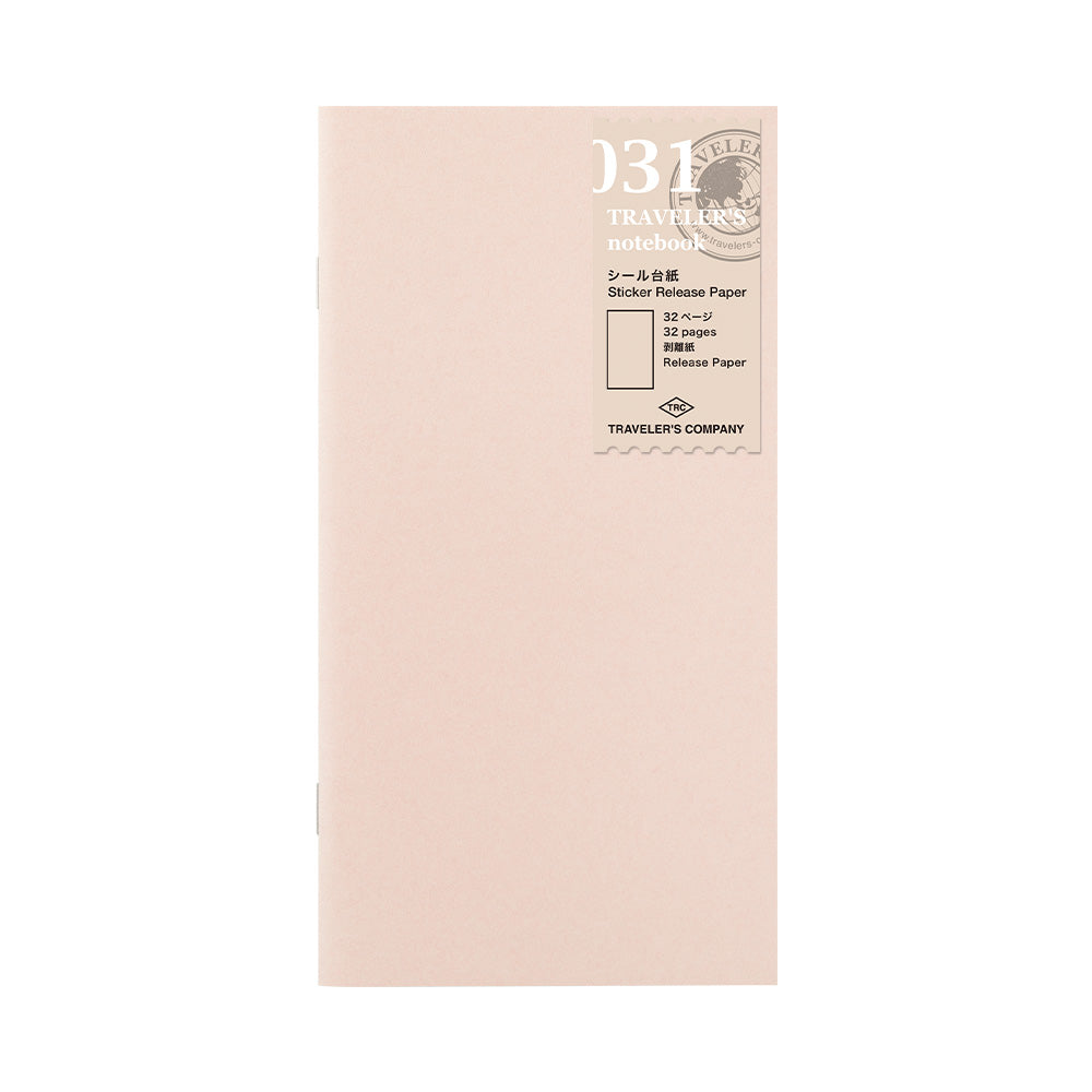 TRAVELER’S notebook Refill Sticker Release Paper