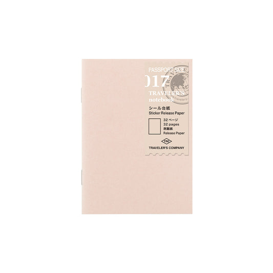 TRAVELER’S notebook Passport Size Refill Sticker Release Paper