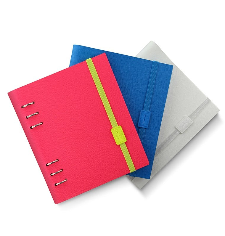 Clipbook Saffiano Fluoro A5 Elastic Closure Yellow