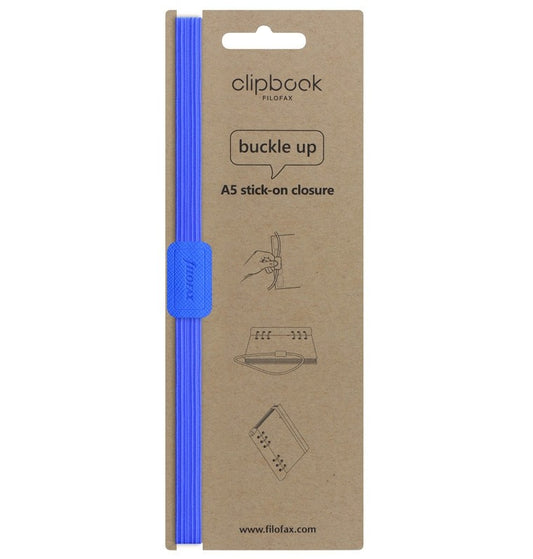 Clipbook Saffiano Fluoro A5 Elastic Closure Blue
