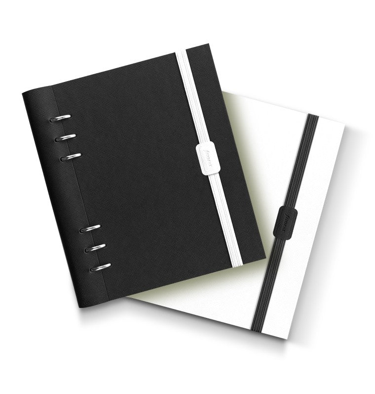 Clipbook Classic Monochrome A5 Elastic Closure White