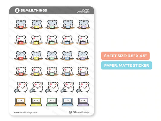 Laptop Working Stickers