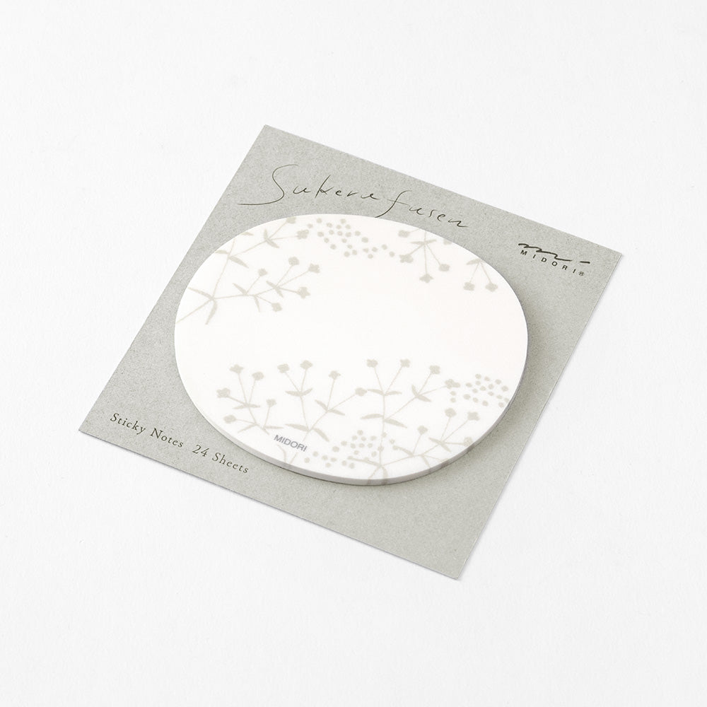 Sticky Notes Transparency Small Flowers White