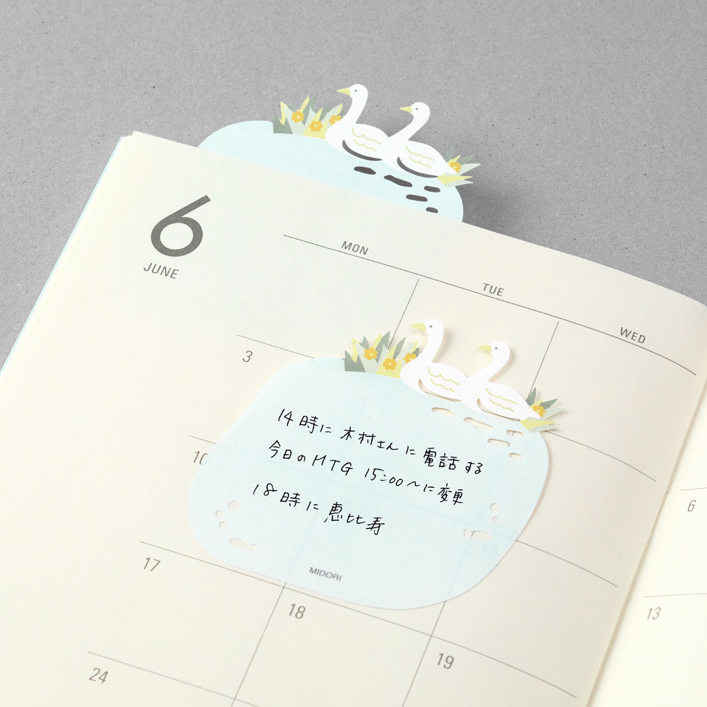 Sticky Notes Die-Cutting Swans