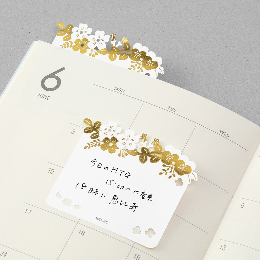 Sticky Notes Die-Cutting Foil Stamping Flowers