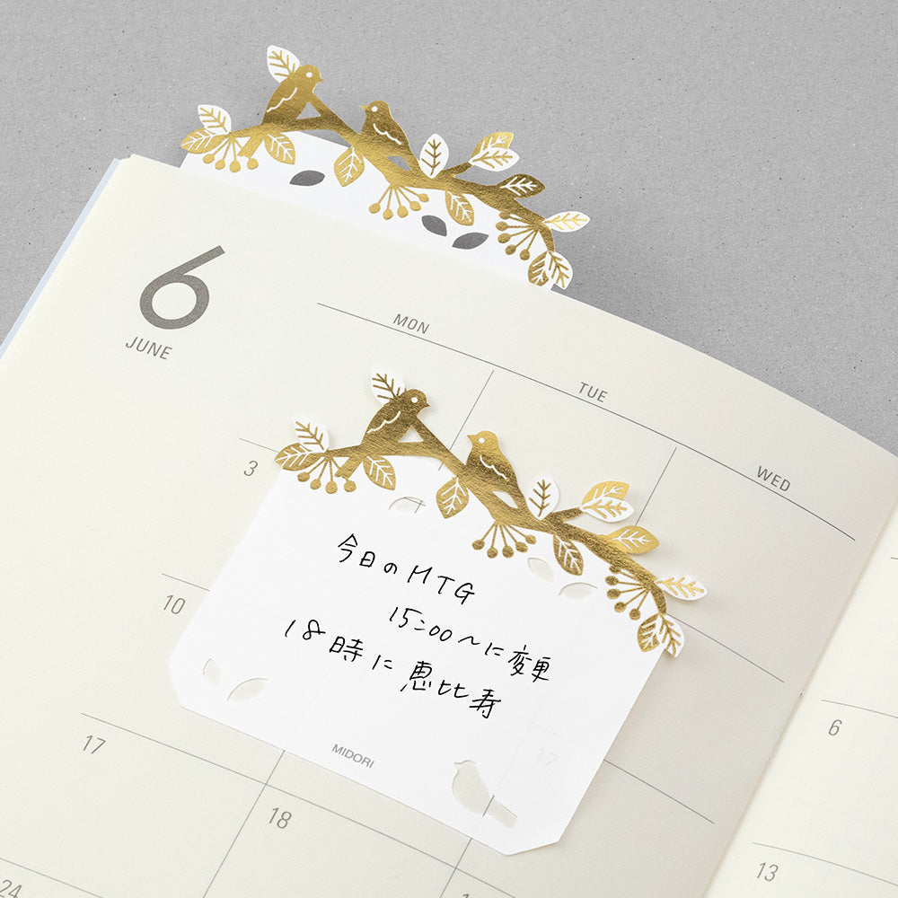 Sticky Notes Die-Cutting Foil Stamping Birds