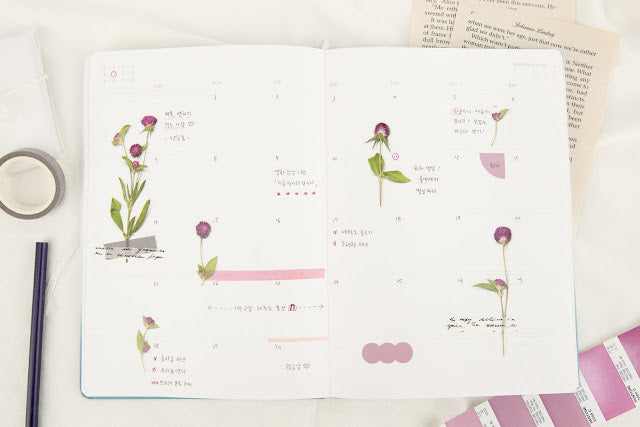 Appree Pressed flower sticker - Globe Amaranth