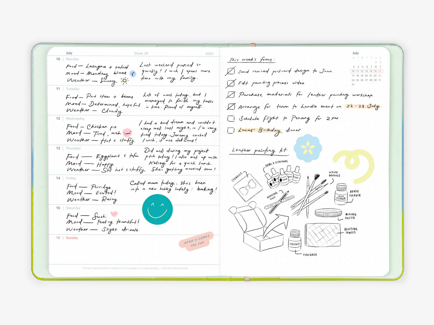 Mossery 2023 Horizontal Planner Refill