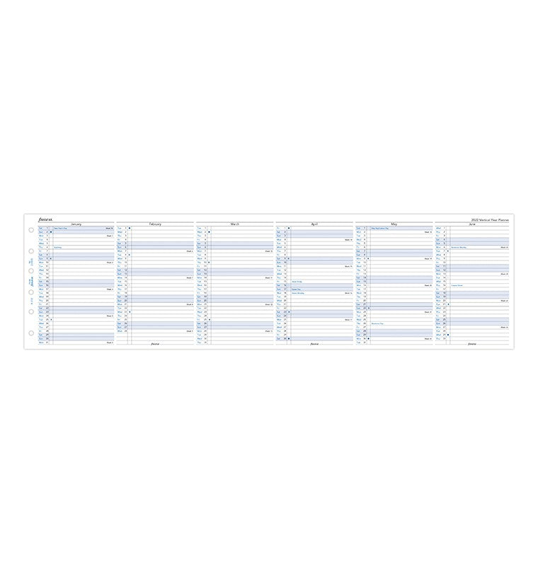 Vertical Year Planner Pocket 2022