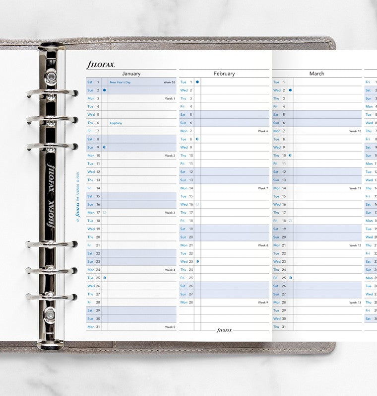 Vertical Year Planner A5 2022