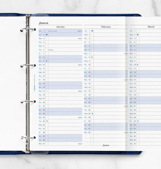 Vertical Year Planner A4 2022