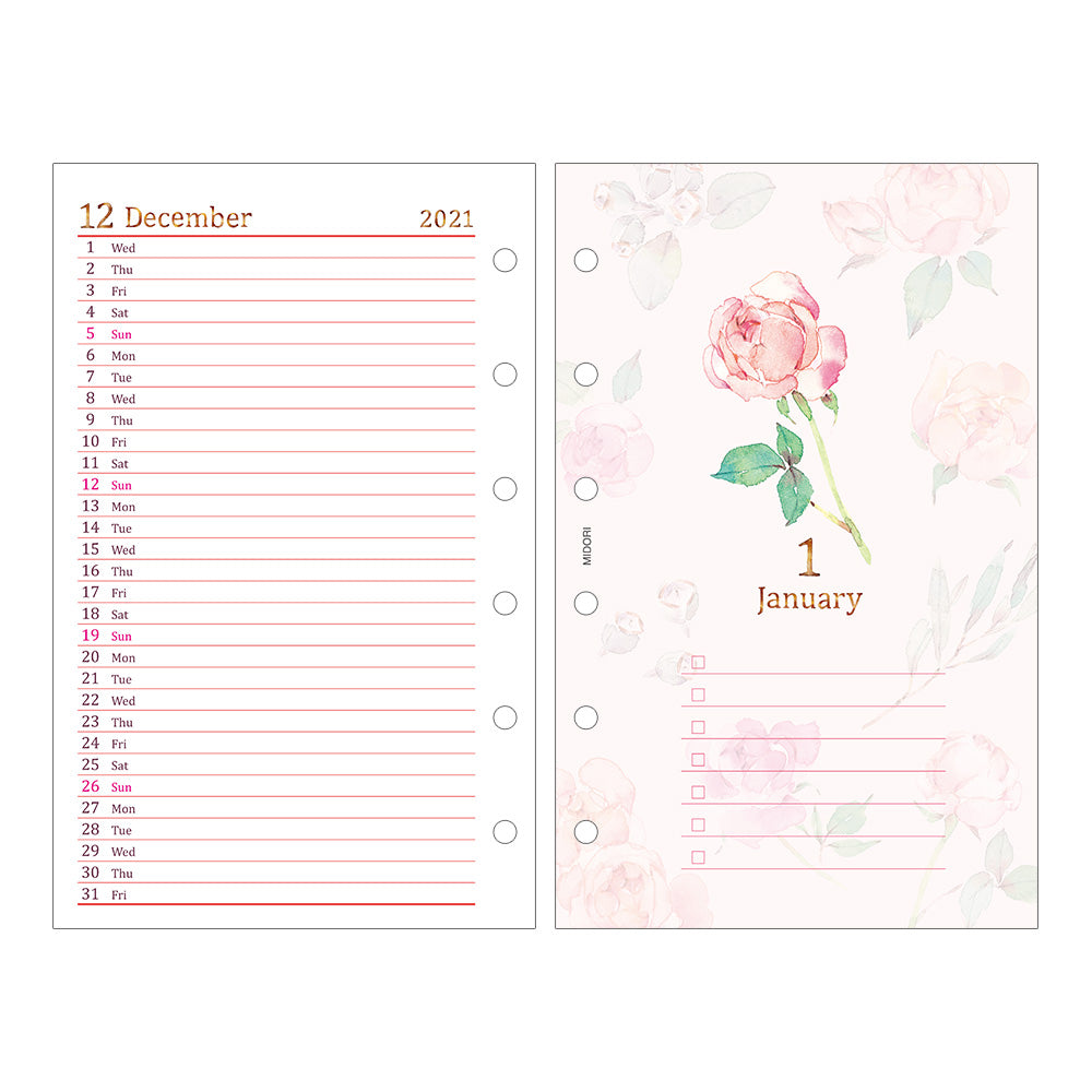 Refill (B7) for System Organizer Monthly + Weekly Country Time Flower 2022