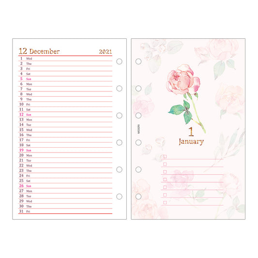 Refill (B7) for System Organizer Monthly + Weekly Country Time Flower 2022