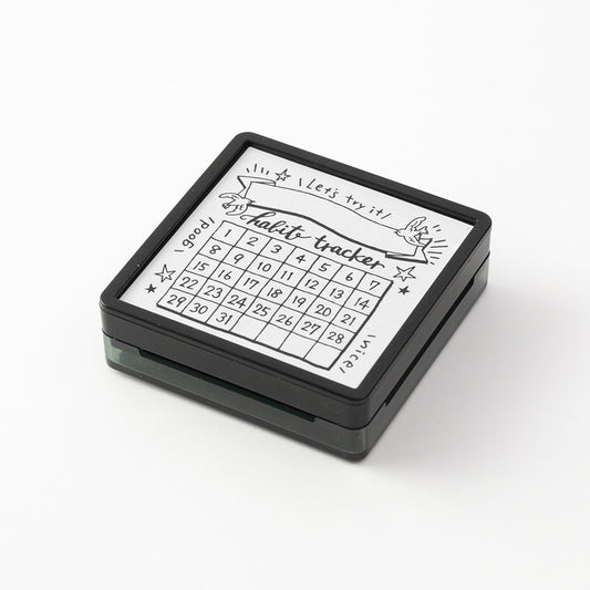Paintable stamp Pre-inked habit tracker