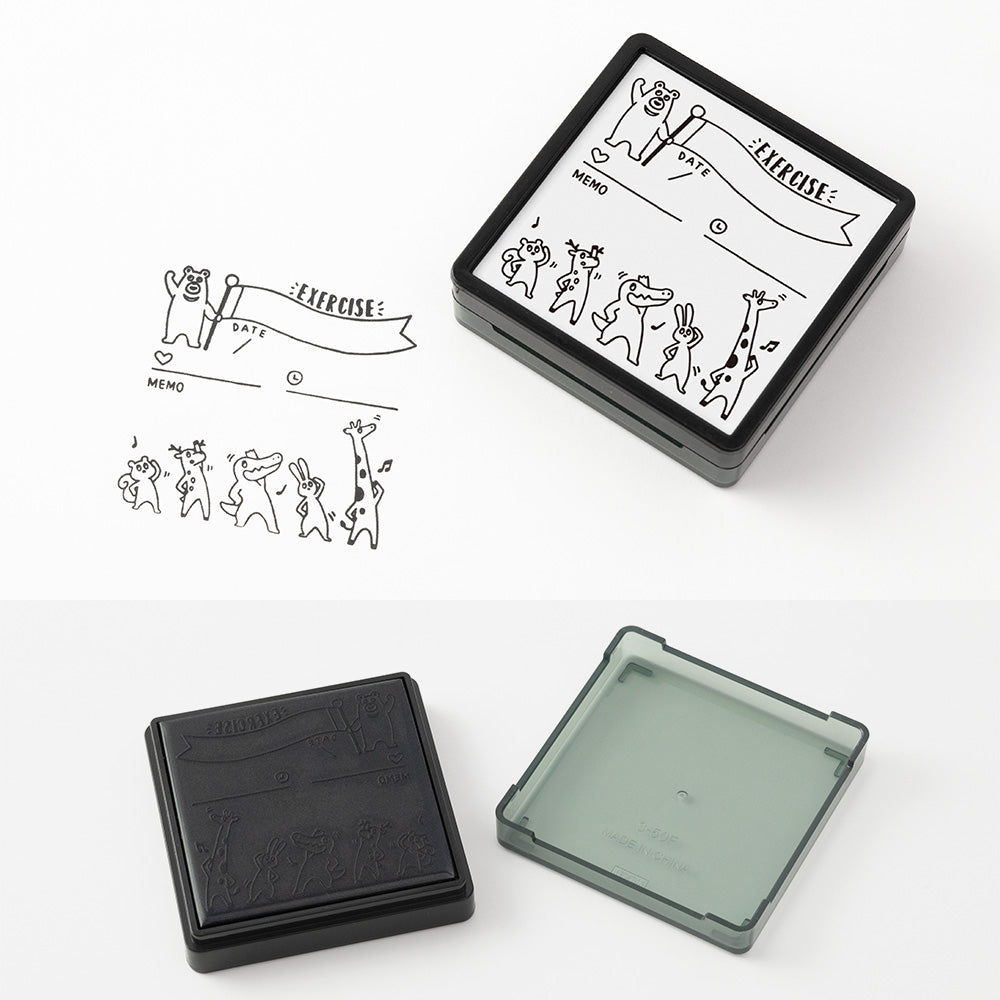 Paintable stamp Pre-inked Exercise