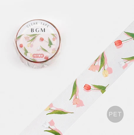 BGM Clear Tape- Lilies