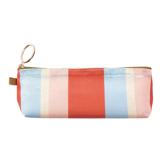 Mesh Graphics Pen case Stripe Red