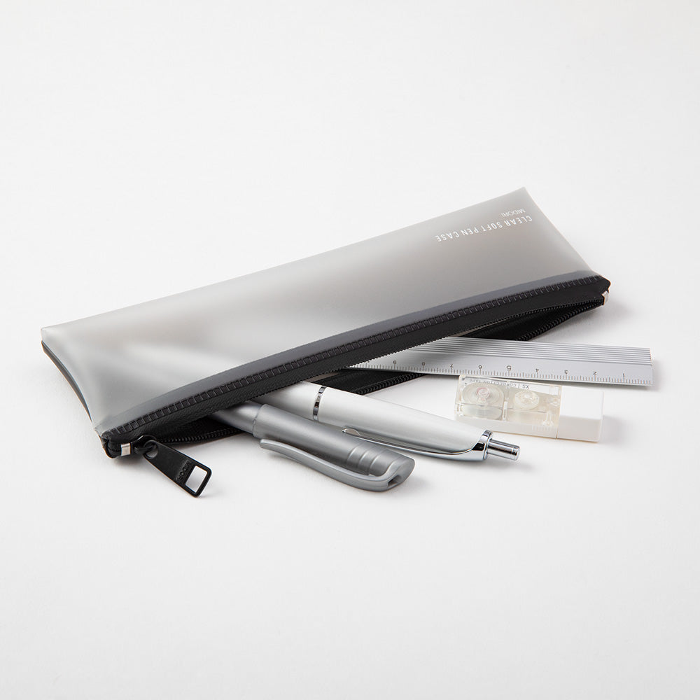 Clear Soft Pen Case Black