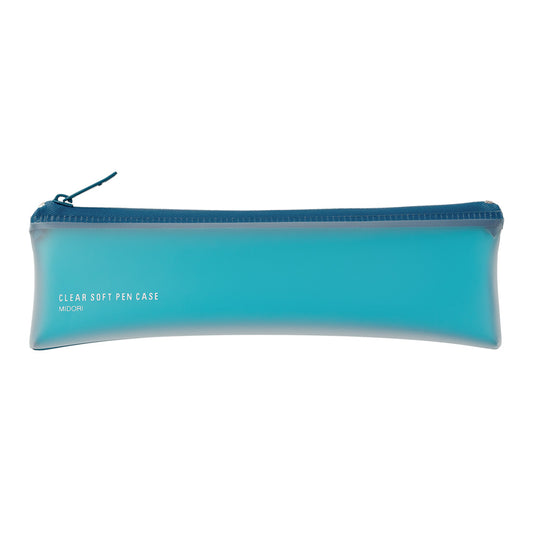 Clear Soft Pen Case Blue