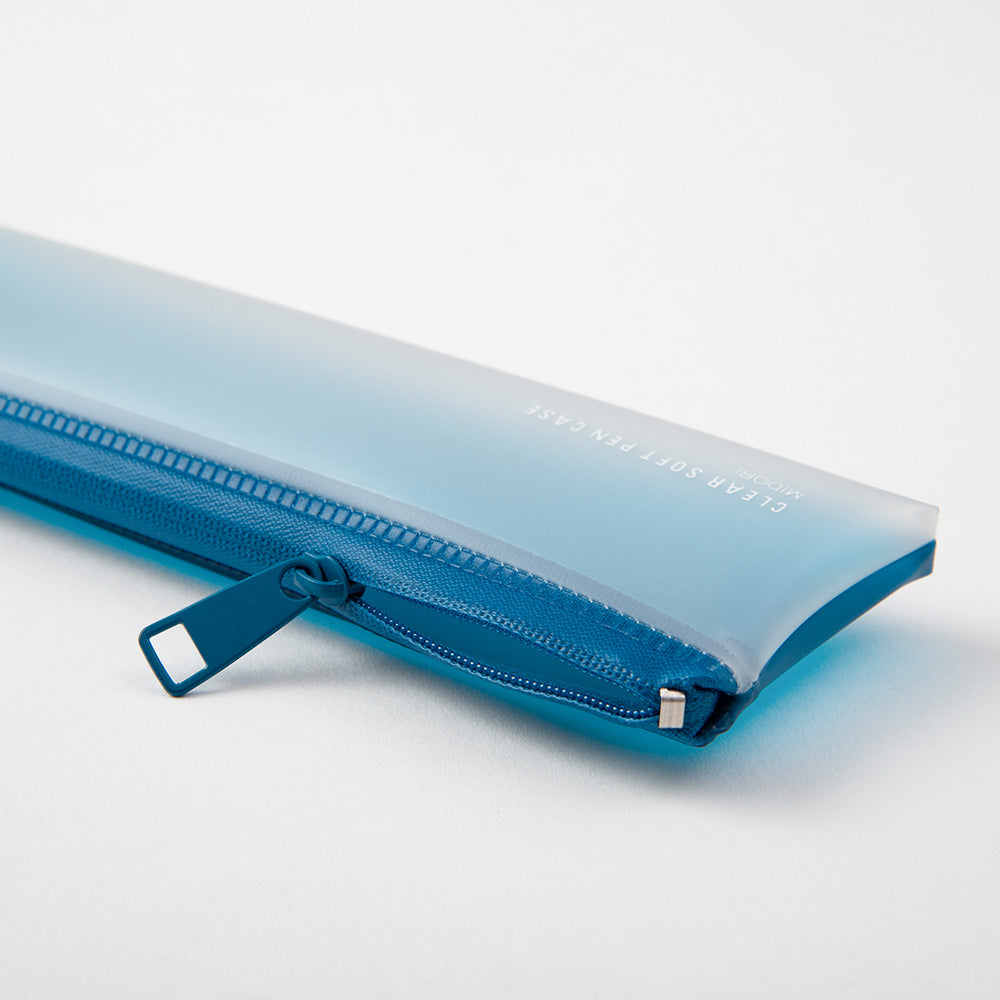 Clear Soft Pen Case Blue