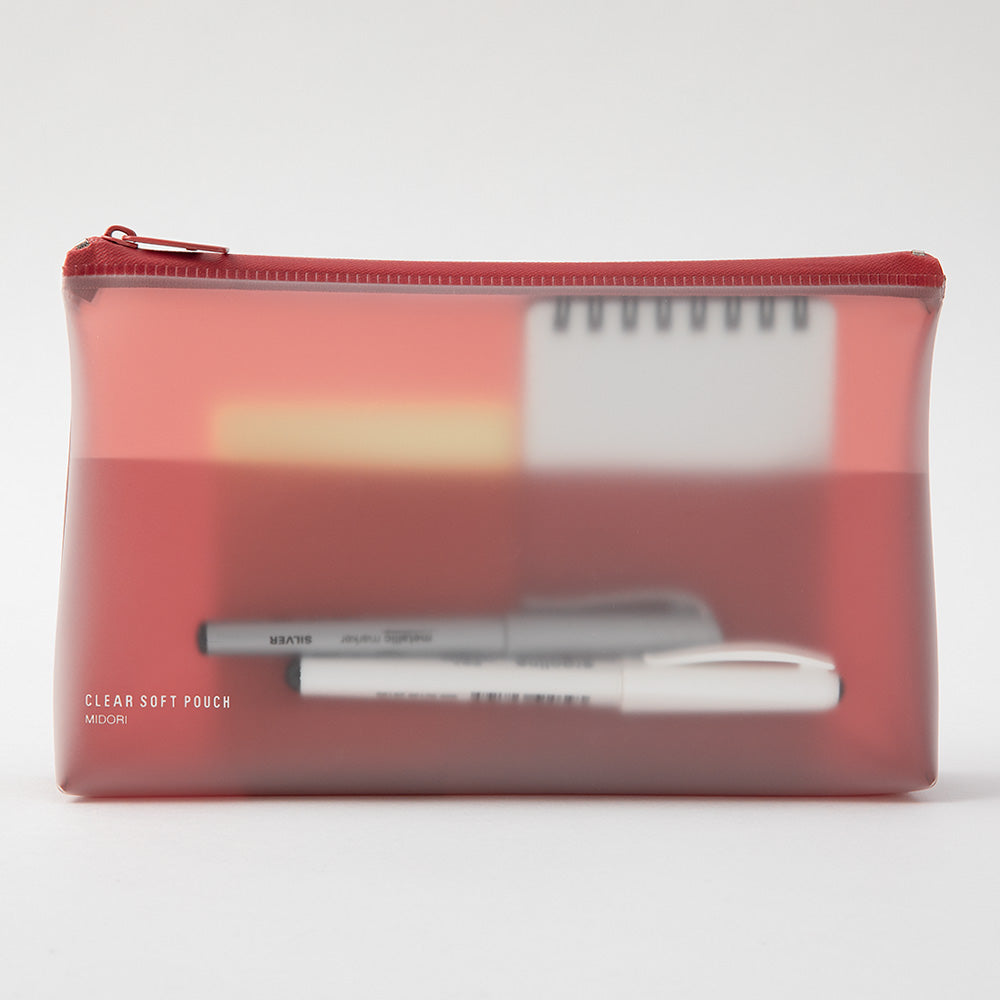 Clear Soft Pouch Red