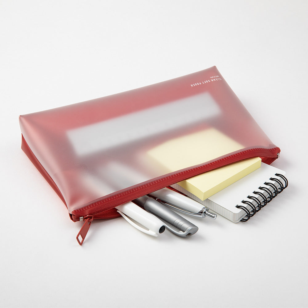 Clear Soft Pouch Red