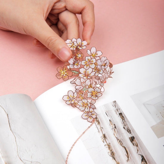 Sakura Bloom 18K Gold Plated Bookmark