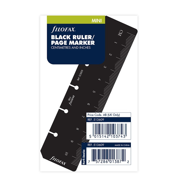 Ruler Page Marker Black Mini