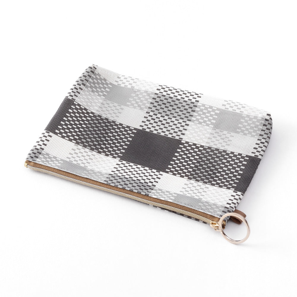 Mesh Graphics Pouch (A6) Check Black