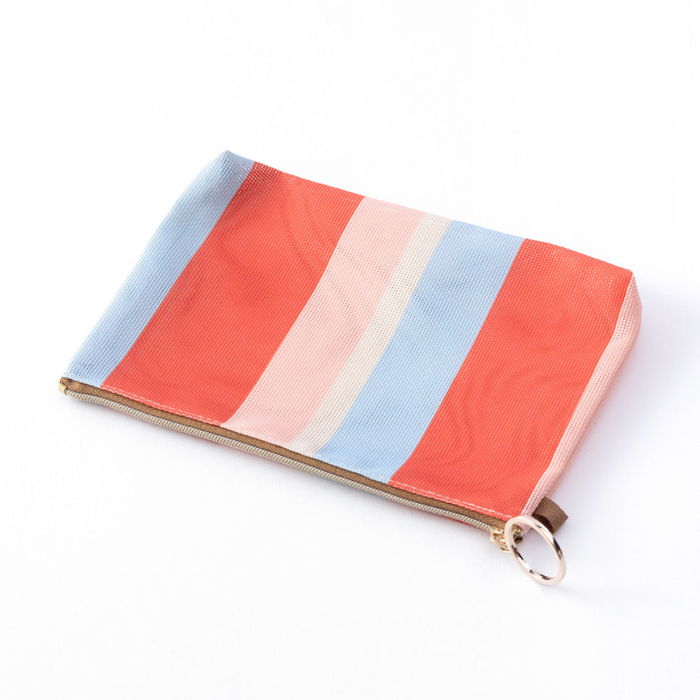 Mesh Graphics Pouch (A6) Stripe Red
