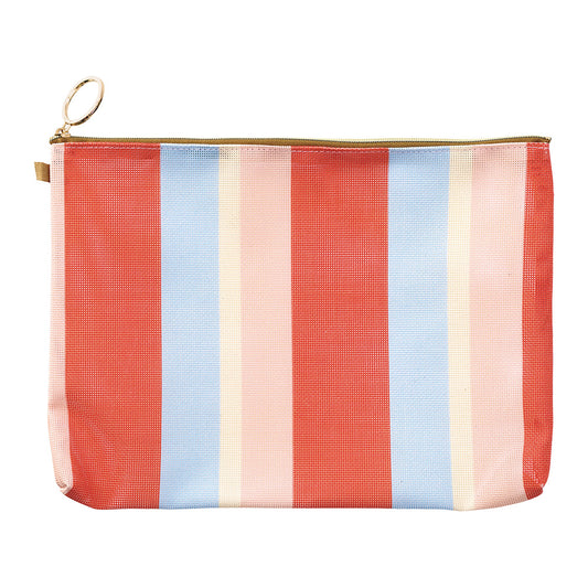 Mesh Graphics Pouch A5 Stripe Red