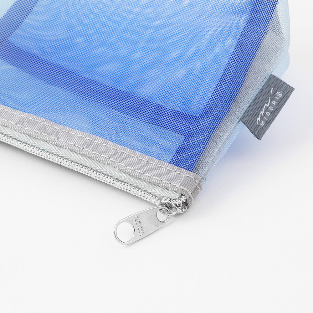 Pen & Tool Pouch Mesh with gusset Light Blue