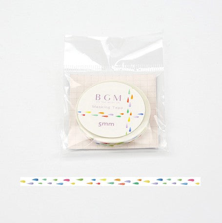 BGM Rainbow Star Slim Washi Tape