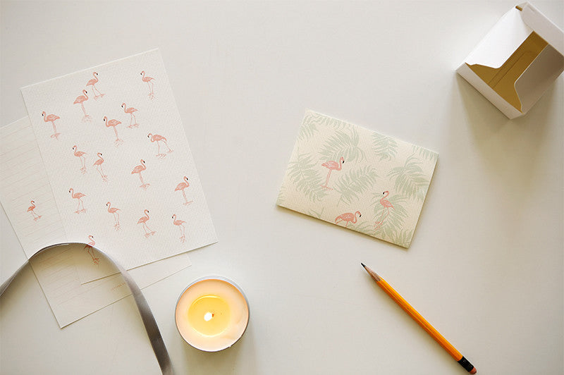 Dailylike Writing Papers & Envelope 01 Flamingo