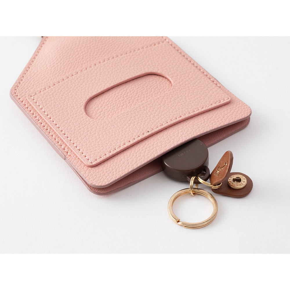 2-way Reel Case IC card & Key Pink