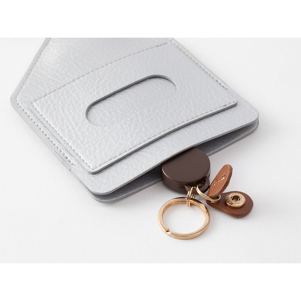 2-way Reel Case IC card & Key Silver
