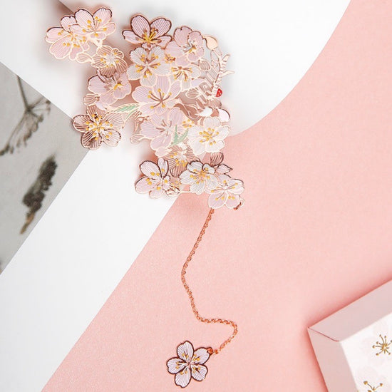 Sakura Bloom 18K Gold Plated Bookmark