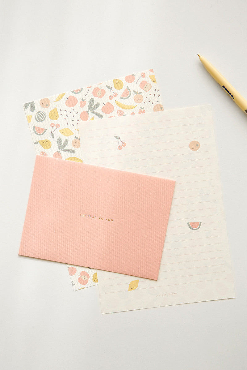 Dailylike Writing Papers & Envelope 12 Fresh fruits