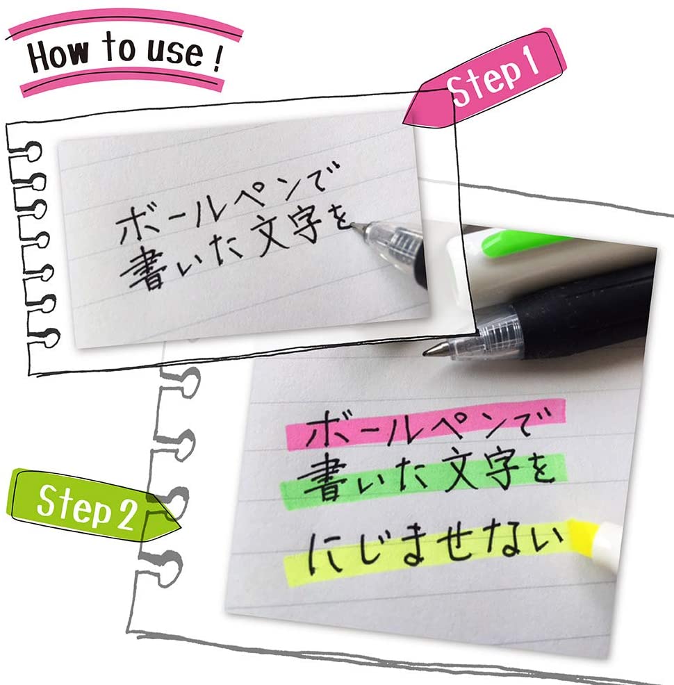 Zebra Justfit Mojini Line Highlighter - 5 Color Set