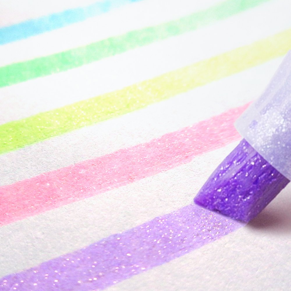 Zebra Kirarich Glitter Highlighter - 5 Color Set