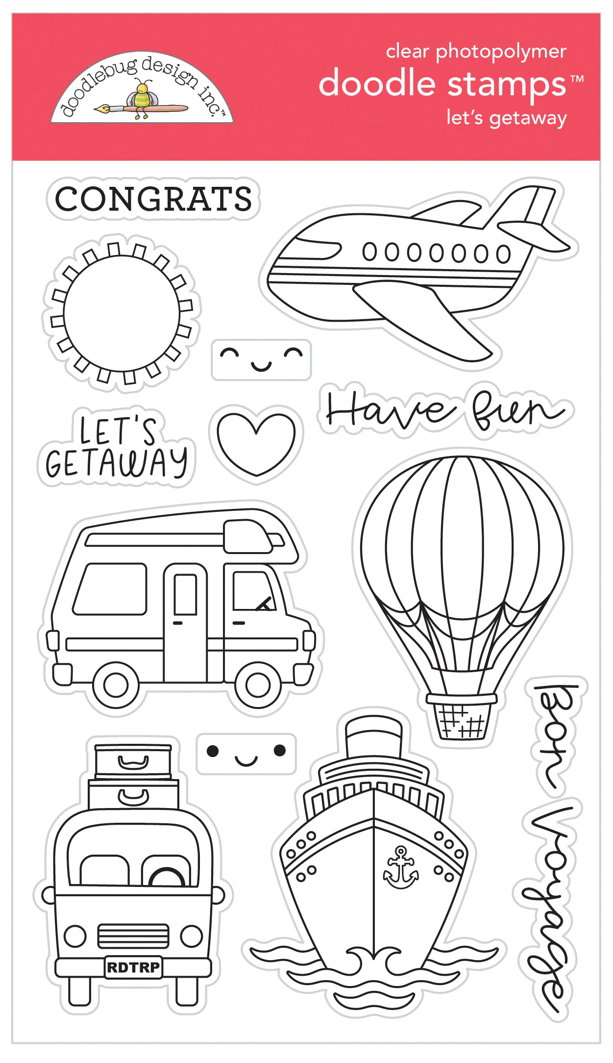 Let's Getaway Doodle Stamps