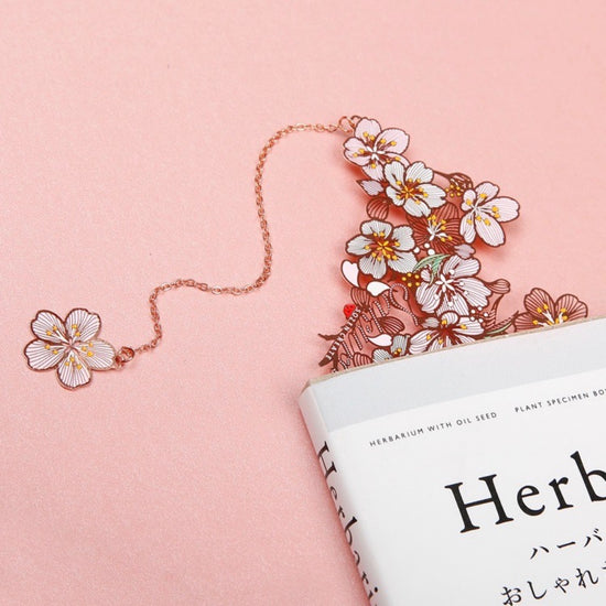 Sakura Bloom 18K Gold Plated Bookmark