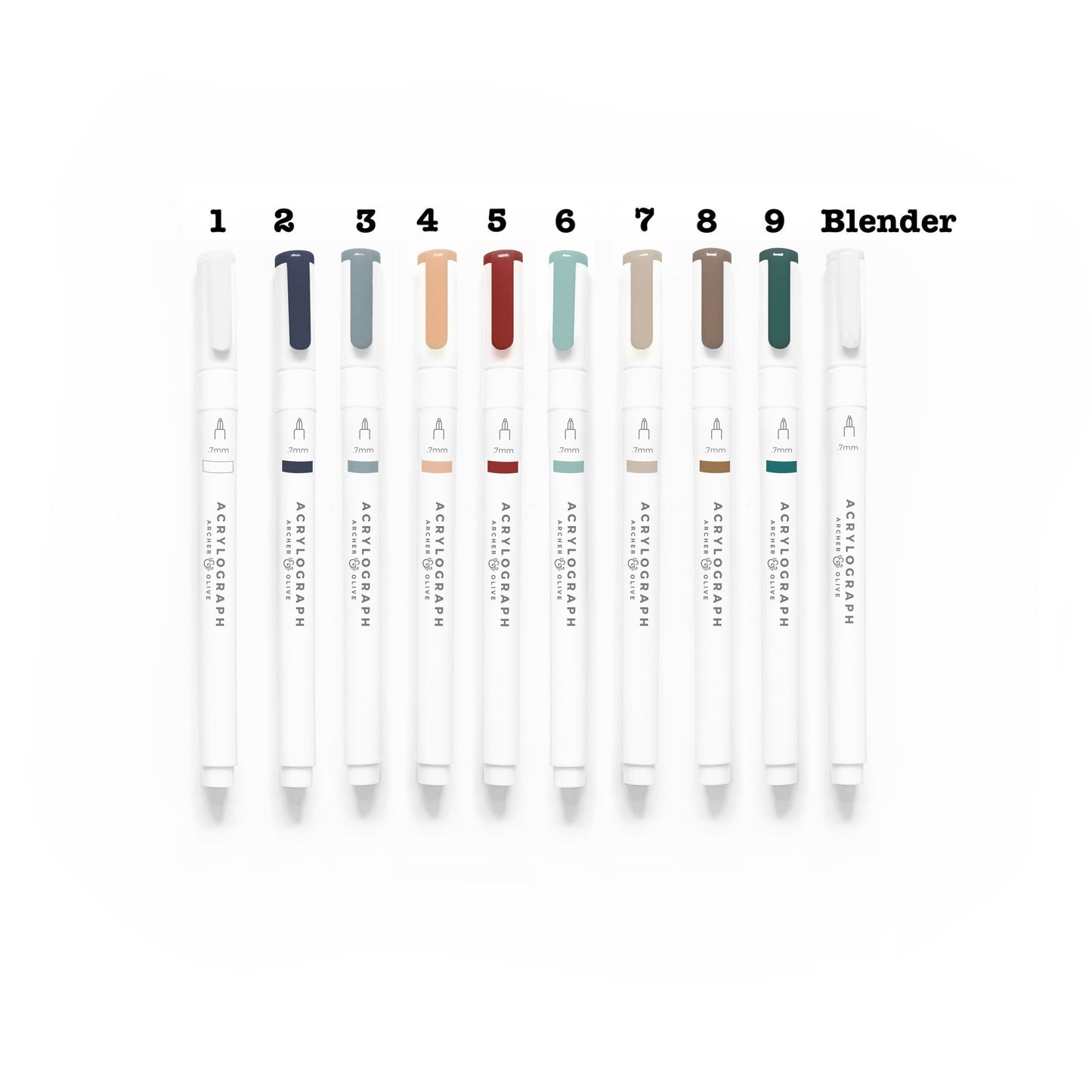 Acrylograph Pens Cool Fall Collection 0.7mm Tip